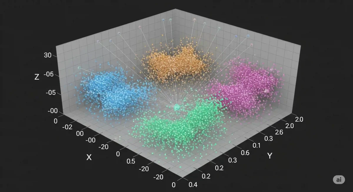 explicacion grafica de Embeddings en ia